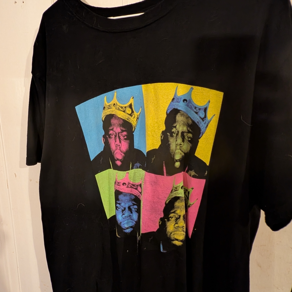 Black Graphic Tee with Colorful Print